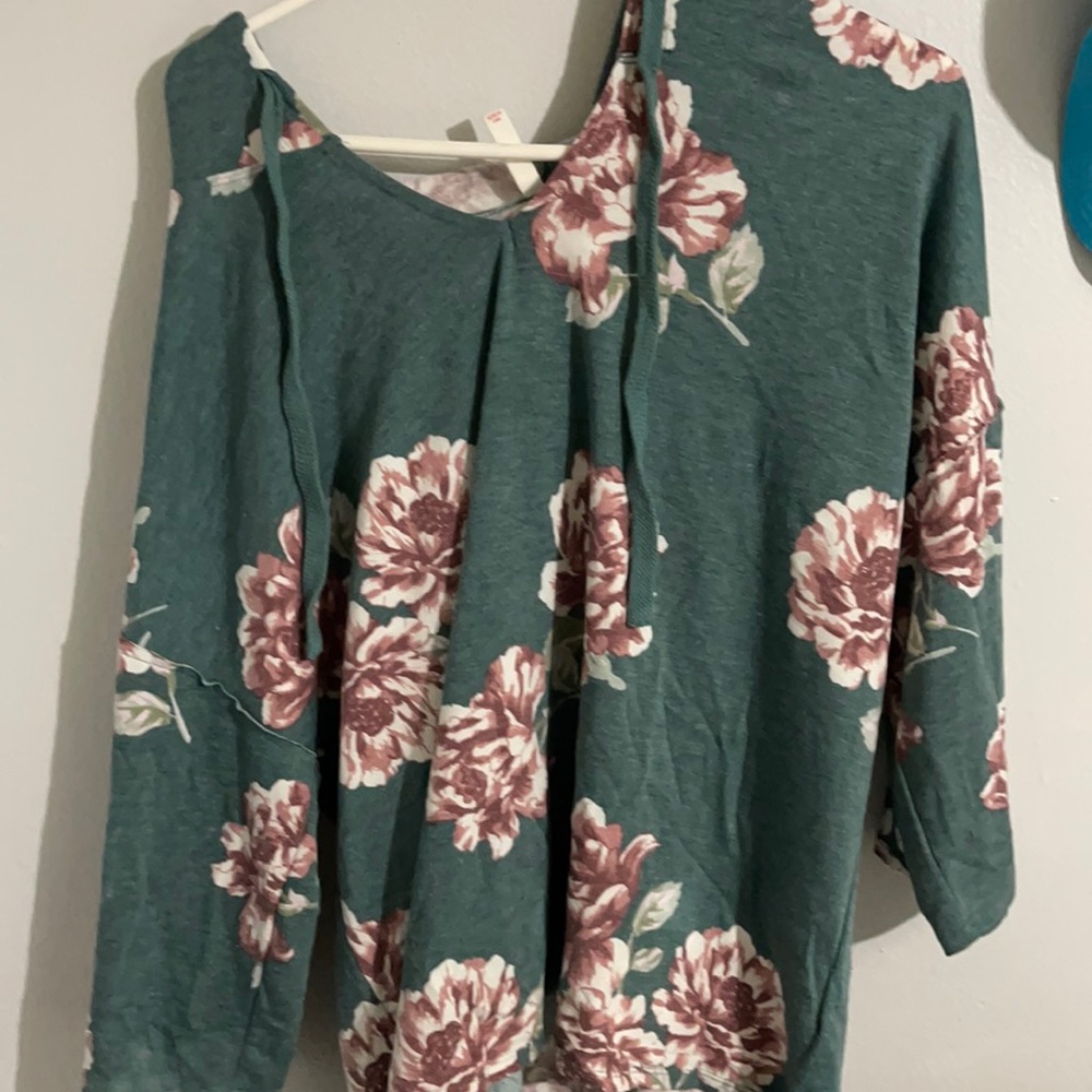 Floral Crop Sweater